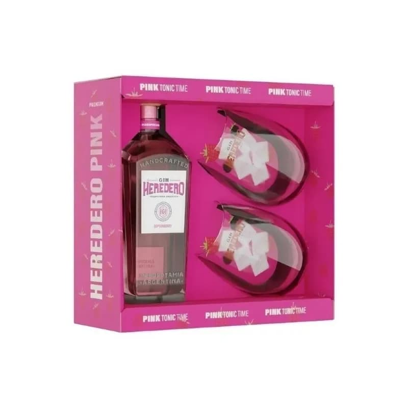 GIN KIT HEREDERO PINK ESTUCHE + 2 VASOS