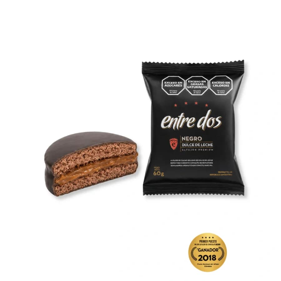 ALFAJOR ENTRE DOS NEGRO CLASICO